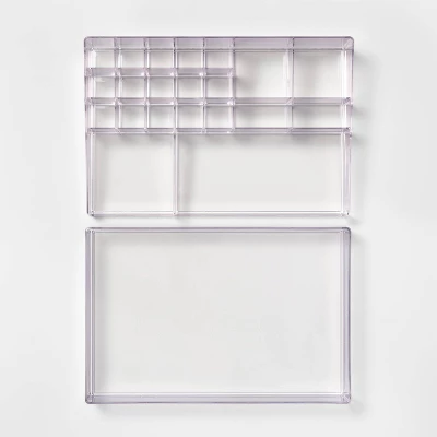 Extra Large Bathroom Plastic Tiered Cosmetic Organizer Clear - Brightroom™ 4 Extra Large Bathroom Plastic Tiered Cosmetic Organizer Clear - Brightroom™ - Image 2