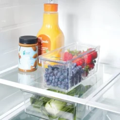 Divided Berry Bin With Lid Clear - Brightroomâ„¢: Refrigerator Organizer, Kitchen Storage, Freezer-Safe