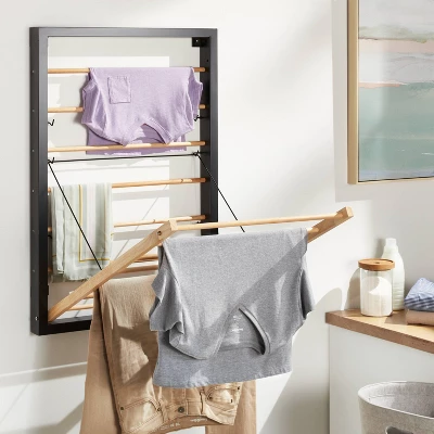 Wall Mounted Drying Rack Black - Brightroom™: Steel Pull Down Clothes Dryer, Folding Mountable, 10kg Capacity 3 Wall Mounted Drying Rack Black - Brightroom™: Steel Pull Down Clothes Dryer, Folding Mountable, 10kg Capacity