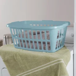1.5 Bu Laundry Basket Pewter Aqua - Brightroom™ 9 1.5 Bu Laundry Basket Pewter Aqua - Brightroom™ -Brightroom GUEST 03a24a93 0b0a 43d8 b5de 1451a1073e06