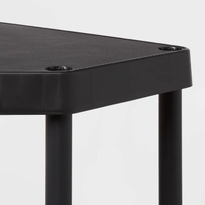 4 Tier Plastic Corner Shelf Unit Black - Brightroom™ 4 4 Tier Plastic Corner Shelf Unit Black - Brightroom™ - Image 2