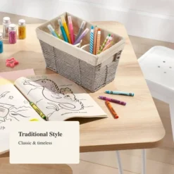 10.25" X 6" X 6" Small Woven Twisted Paper Rope Tapered Basket Gray - Brightroom™ 8 10.25" X 6" X 6" Small Woven Twisted Paper Rope Tapered Basket Gray - Brightroom™ -Brightroom GUEST 064cb96f 909b 49df 9357 b890ce45562e