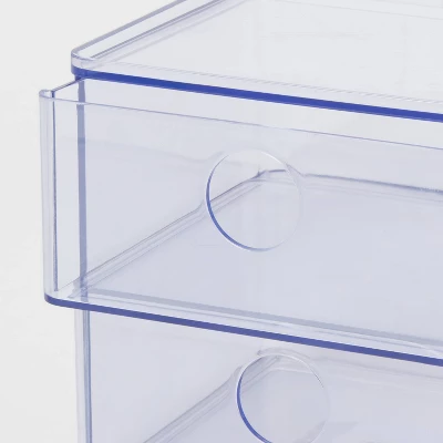 Clear Divided Bin With Drawer - Brightroom™ 4 Clear Divided Bin With Drawer - Brightroom™ - Image 2