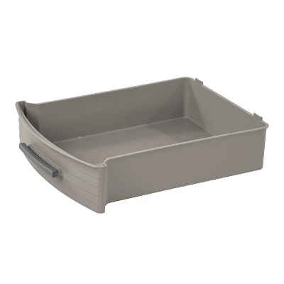 4 Drawer Weave Tower Dark Gray - Brightroom™: Plastic Storage Organizer, Portable Utility Drawers, Universal Storage 8 4 Drawer Weave Tower Dark Gray - Brightroom™: Plastic Storage Organizer, Portable Utility Drawers, Universal Storage - Image 6