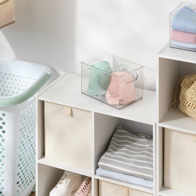 All Purpose Clear Storage Bin With Adjustable Divider Small - Brightroom™ 3 All Purpose Clear Storage Bin With Adjustable Divider Small - Brightroom™