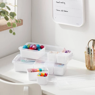 2.5L 2pk Sort It Storage Containers With 6 Shallow Cups - Brightroom™ 3 2.5L 2pk Sort It Storage Containers With 6 Shallow Cups - Brightroom™