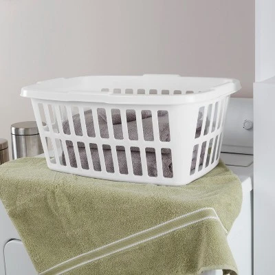1.5bu Laundry Basket White - Brightroom™: Large Portable Clothes Hamper With Built-In Handles, 52.8L Capacity 3 1.5bu Laundry Basket White - Brightroom™: Large Portable Clothes Hamper With Built-In Handles, 52.8L Capacity