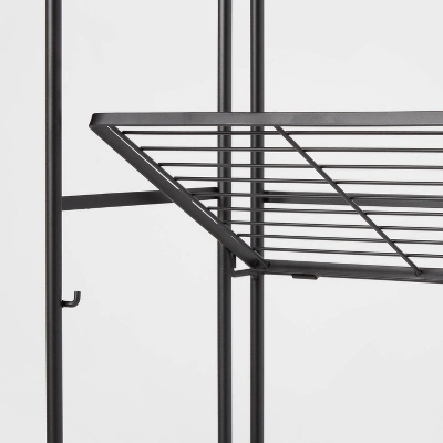 Folding 5 Shelf Narrow Black - Brightroom™ 4 Folding 5 Shelf Narrow Black - Brightroom™ - Image 2