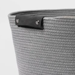 17'' Coiled Rope Tapered Basket Gray - Brightroom™ 6 17'' Coiled Rope Tapered Basket Gray - Brightroom™ -Brightroom GUEST 1408f91c 7f7e 4589 8689 a18a1f386664