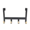 Mixed Material Over The Door 4 Hooks Rail Light Wood On Matte Black - Brightroom™ 1 Mixed Material Over The Door 4 Hooks Rail Light Wood On Matte Black - Brightroom™ -Brightroom GUEST 176f652f 21a4 4d1a 9000 0481dc65e835