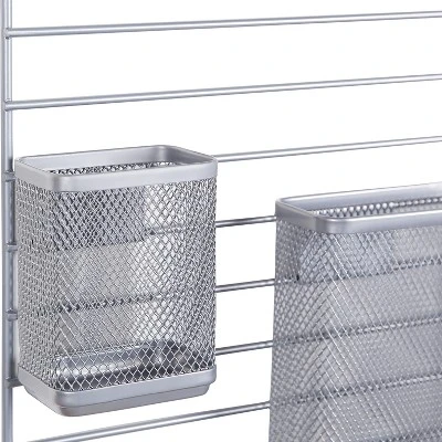 Mesh Additional Wall Organization Tools Silver - Brightroom™: Steel Desk & File Organizer For Office Supplies 4 Mesh Additional Wall Organization Tools Silver - Brightroom™: Steel Desk & File Organizer For Office Supplies - Image 2