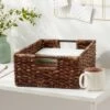 Woven Abaca Folio Bin - Brightroom™: Handwoven Brown Storage Basket, Rectangle, Lacquered Finish, Ethical Handcraft 1 Woven Abaca Folio Bin - Brightroom™: Handwoven Brown Storage Basket, Rectangle, Lacquered Finish, Ethical Handcraft -Brightroom GUEST 1932a716 0b79 413c 9e12 07bb97743dc3