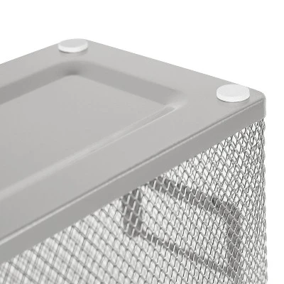 Mesh Magazine File Silver - Brightroom™: Steel File Organizer & Storage Bin, 12" H, No Assembly Required 5 Mesh Magazine File Silver - Brightroom™: Steel File Organizer & Storage Bin, 12" H, No Assembly Required - Image 3