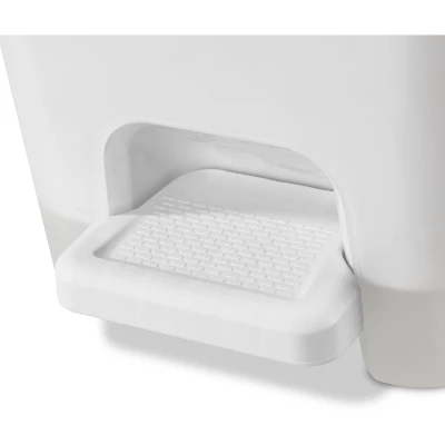 2.7gal Step Trash Can Clear - Brightroom™: Small Pedal-Operated Lid, Bathroom Garbage, Indoor Rectangle, Textured Plastic 4 2.7gal Step Trash Can Clear - Brightroom™: Small Pedal-Operated Lid, Bathroom Garbage, Indoor Rectangle, Textured Plastic - Image 2