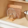 Wood 4 Slot Cutting Board Pan Lid Organizer Yellow - Brightroom™ 2 Wood 4 Slot Cutting Board Pan Lid Organizer Yellow - Brightroom™ -Brightroom GUEST 20780955 c019 40e8 b79b 2ddfb2406400