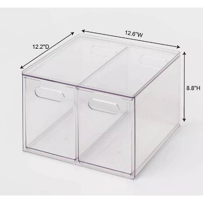 All Purpose 2 Drawer Storage Clear - Brightroom™ 6 All Purpose 2 Drawer Storage Clear - Brightroom™ - Image 4