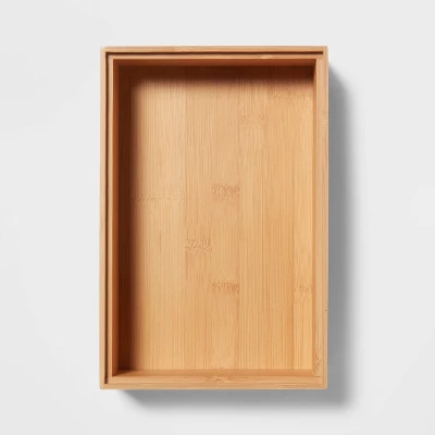 9"x 6" Natural Rectangular Drawer Organizer Brown - Brightroom™: Utensils & Silverware Storage, Stain-Resistant, Freestanding 4 9"x 6" Natural Rectangular Drawer Organizer Brown - Brightroom™: Utensils & Silverware Storage, Stain-Resistant, Freestanding - Image 2