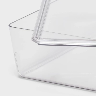 6L Stacking Clear Bin With Lid - Brightroom™: PET Material, Stackable Storage For Crafts & Cleaning Supplies 4 6L Stacking Clear Bin With Lid - Brightroom™: PET Material, Stackable Storage For Crafts & Cleaning Supplies - Image 2