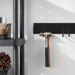 Multi-Purpose Short Garage Tool Hook - Brightroomâ„¢: Steel Utility Storage Rack, Black, 30lb Capacity, Powder-Coated Finish