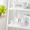 Narrow Small Decorative Plastic Bin White - Brightroom™: Modern Storage With Cut-Out Handles, 13" Cube Compatible 1 Narrow Small Decorative Plastic Bin White - Brightroom™: Modern Storage With Cut-Out Handles, 13" Cube Compatible -Brightroom GUEST 26233ad6 aa14 4115 8826 6162e7c0e113