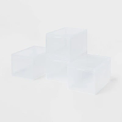 Stackable Small Bin Front Opening Clear - Brightroom™: Transparent Utility Storage, Stackable, BPA-Free, 12 Volume Capacity 6 Stackable Small Bin Front Opening Clear - Brightroom™: Transparent Utility Storage, Stackable, BPA-Free, 12 Volume Capacity - Image 4