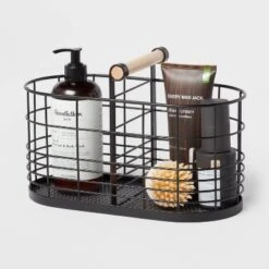 Divided Wire Basket With Wood Handle Black - Brightroom™ 5 Divided Wire Basket With Wood Handle Black - Brightroom™ -Brightroom GUEST 2e18b0e3 b5df 4b55 a24e 4fa3eeacf573