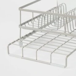 Space Saver Steel Dish Rack With Utensil Tray Matte Nickel - Brightroom™: Freestanding Expandable Dish Drying Rack 5 Space Saver Steel Dish Rack With Utensil Tray Matte Nickel - Brightroom™: Freestanding Expandable Dish Drying Rack -Brightroom GUEST 31b5ac99 4fef 4f7a b541 5d4a586ed0ad