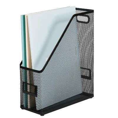 Mesh Magazine File Black - Brightroom™: Steel File Organizer & Holder, 12" H, No Assembly Required 6 Mesh Magazine File Black - Brightroom™: Steel File Organizer & Holder, 12" H, No Assembly Required - Image 4