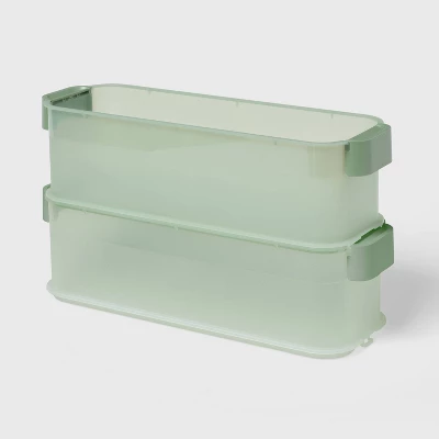 Click In Place 4.5qt Slim Plastic Storage Bin For Home And Office Organization - Brightroom™ 5 Click In Place 4.5qt Slim Plastic Storage Bin For Home And Office Organization - Brightroom™ - Image 3