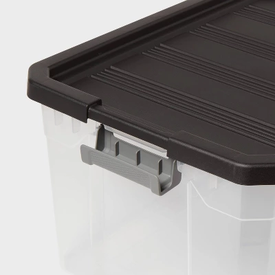 76qt Heavy Duty Latching Clear Storage Box - Brightroom™: Plastic Utility Bin With Lid, Portable Universal Storage 4 76qt Heavy Duty Latching Clear Storage Box - Brightroom™: Plastic Utility Bin With Lid, Portable Universal Storage - Image 2