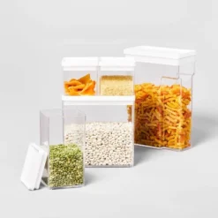 12.6c Tall Rectangle Plastic Food Storage Container - Brightroom: Stackable Cereal & Rice Storage, 8" H 7 12.6c Tall Rectangle Plastic Food Storage Container - Brightroom: Stackable Cereal & Rice Storage, 8" H -Brightroom GUEST 3ab3dcb9 0183 4302 8946 e180bb55b581 1