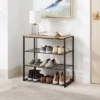 4 Tier Shoe Rack Black Metal With Natural Wood - Brightroom™ 2 4 Tier Shoe Rack Black Metal With Natural Wood - Brightroom™ -Brightroom GUEST 3bdfbf84 9c6c 49cf 9810 7a0a400060fc
