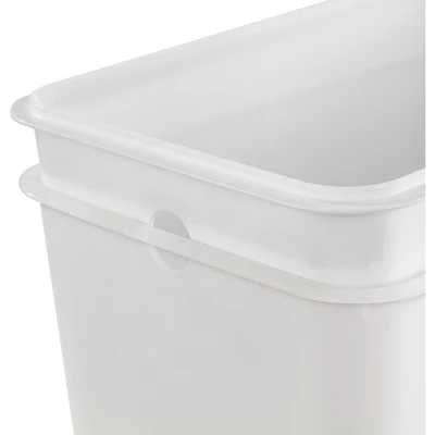 2.7gal Step Trash Can Clear - Brightroom™: Small Pedal-Operated Lid, Bathroom Garbage, Indoor Rectangle, Textured Plastic 6 2.7gal Step Trash Can Clear - Brightroom™: Small Pedal-Operated Lid, Bathroom Garbage, Indoor Rectangle, Textured Plastic - Image 4