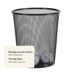 Mesh Waste Basket Black - Brightroom™: Steel, 3 Gallon, Nonslip Base, Fingerprint-Resistant, Indoor Mesh Trash Can 8 Mesh Waste Basket Black - Brightroom™: Steel, 3 Gallon, Nonslip Base, Fingerprint-Resistant, Indoor Mesh Trash Can -Brightroom GUEST 3d406f83 614e 43ca 893b 7d744d930b1b