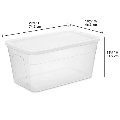 90qt Clear Storage Box White - Brightroom™ 3 90qt Clear Storage Box White - Brightroom™