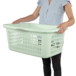 2bu Laundry Basket Green - Brightroom™: Portable Plastic Clothes Organizer With Built-In Handles, 70.4L Capacity 9 2bu Laundry Basket Green - Brightroom™: Portable Plastic Clothes Organizer With Built-In Handles, 70.4L Capacity -Brightroom GUEST 419217f6 77d4 416a 95d3 5847774d5d91