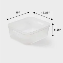 2pk Medium Open Storage Bins Clear - Brightroom™: Plastic Utility Tubs, Portable Universal Storage, 13.2 Volume Capacity 7 2pk Medium Open Storage Bins Clear - Brightroom™: Plastic Utility Tubs, Portable Universal Storage, 13.2 Volume Capacity -Brightroom GUEST 419d1d1c 1fcb 4894 a179 5649851b4eab
