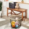 Round Black Wire With Natural Wood Handles Floor Basket - Brightroom™ 1 Round Black Wire With Natural Wood Handles Floor Basket - Brightroom™ -Brightroom GUEST 43553b6a c0bc 4139 8d81 77957cc0aa30