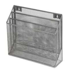 Mesh Hanging File Sorter With Keyholes Silver - Brightroom™: Steel File Organizer & Holder, Hanging Storage Bin