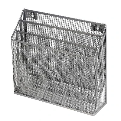 Mesh Hanging File Sorter With Keyholes Silver - Brightroom™: Steel File Organizer & Holder, Hanging Storage Bin 2 Mesh Hanging File Sorter With Keyholes Silver - Brightroom™: Steel File Organizer & Holder, Hanging Storage Bin