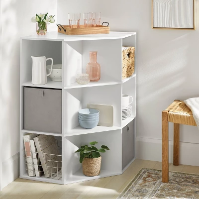 11" 9 Cube Corner Book Shelf White - Brightroom™ 3 11" 9 Cube Corner Book Shelf White - Brightroom™