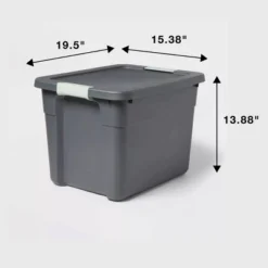 12gal Latching Storage Tote - Brightroom™: Stackable Gray Utility Bin With Lid, Portable Universal Organizer 11 12gal Latching Storage Tote - Brightroom™: Stackable Gray Utility Bin With Lid, Portable Universal Organizer -Brightroom GUEST 48fed73c a16f 46a5 9ad3 94e9c30742ea