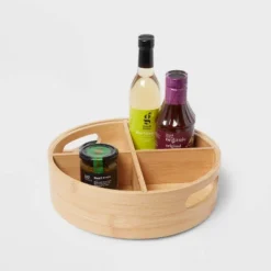 Bamboo 4 Compartment Lazy Susan Turntable With Dividers Light Yellow - Brightroom™: Kitchen Storage Organizer 5 Bamboo 4 Compartment Lazy Susan Turntable With Dividers Light Yellow - Brightroom™: Kitchen Storage Organizer -Brightroom GUEST 4954e945 d1a5 49b4 92cc a21c56ac51e0