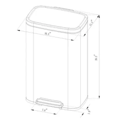 45L Rectangular Step Trash Can - Brightroom™ -Brightroom GUEST 4a2ac669 6c4c 4843 a3d3 992611e508bc
