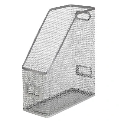Mesh Magazine File Silver - Brightroom™: Steel File Organizer & Storage Bin, 12" H, No Assembly Required 6 Mesh Magazine File Silver - Brightroom™: Steel File Organizer & Storage Bin, 12" H, No Assembly Required - Image 4