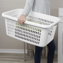 2bu Laundry Basket White - Brightroom™: Portable Plastic Clothes Organizer With Built-In Handles, 70.4L Capacity 12 2bu Laundry Basket White - Brightroom™: Portable Plastic Clothes Organizer With Built-In Handles, 70.4L Capacity -Brightroom GUEST 4e5d455b 168d 44ae 9c06 c437a2dc19b5