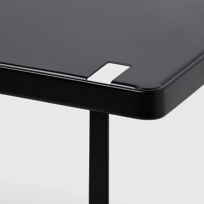 Metal Stacking Shelf With Powder Coated Finish Black - Brightroom™: Stackable Kitchen Storage Organizer, Shelf Riser 4 Metal Stacking Shelf With Powder Coated Finish Black - Brightroom™: Stackable Kitchen Storage Organizer, Shelf Riser - Image 2