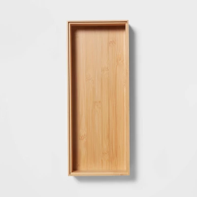 6"x 15" Natural Rectangular Drawer Organizer Brown - Brightroom™: Kitchen Utensil & Silverware Storage, Stain-Resistant 4 6"x 15" Natural Rectangular Drawer Organizer Brown - Brightroom™: Kitchen Utensil & Silverware Storage, Stain-Resistant - Image 2