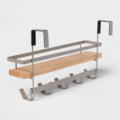 Shelf Rack With 5 Hooks - Brightroom™ 4 Shelf Rack With 5 Hooks - Brightroom™ - Image 2