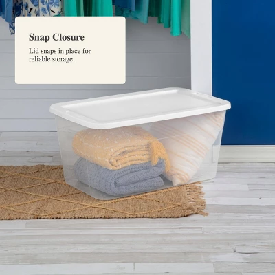 90qt Clear Storage Box White - Brightroom™ 5 90qt Clear Storage Box White - Brightroom™ - Image 3